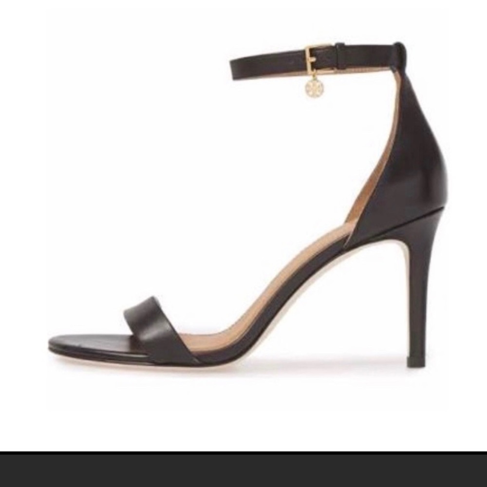 New Tory Burch Black Leather Heels